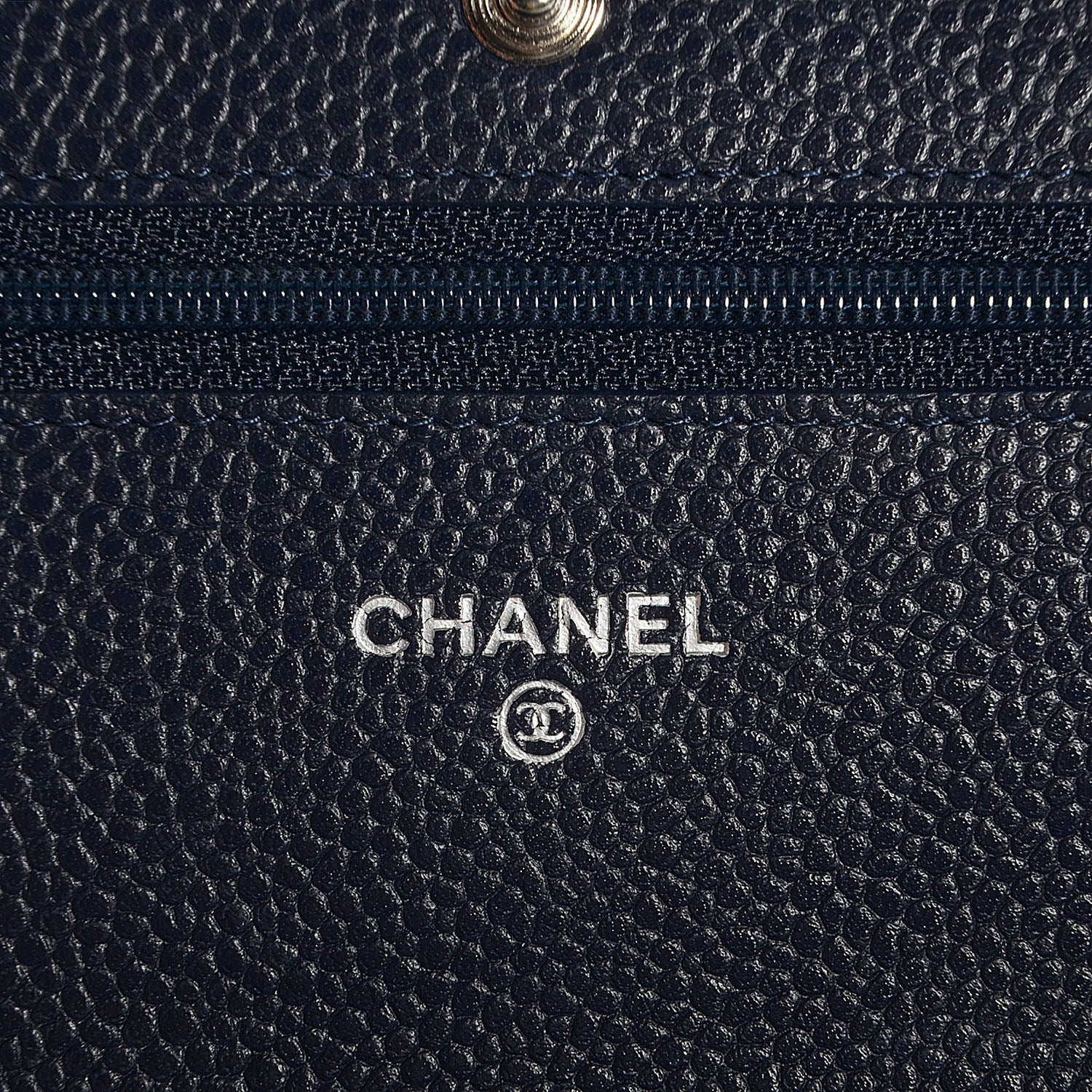Chanel Caviar Quilted Wallet on Chain WOC Navy 6 of 9