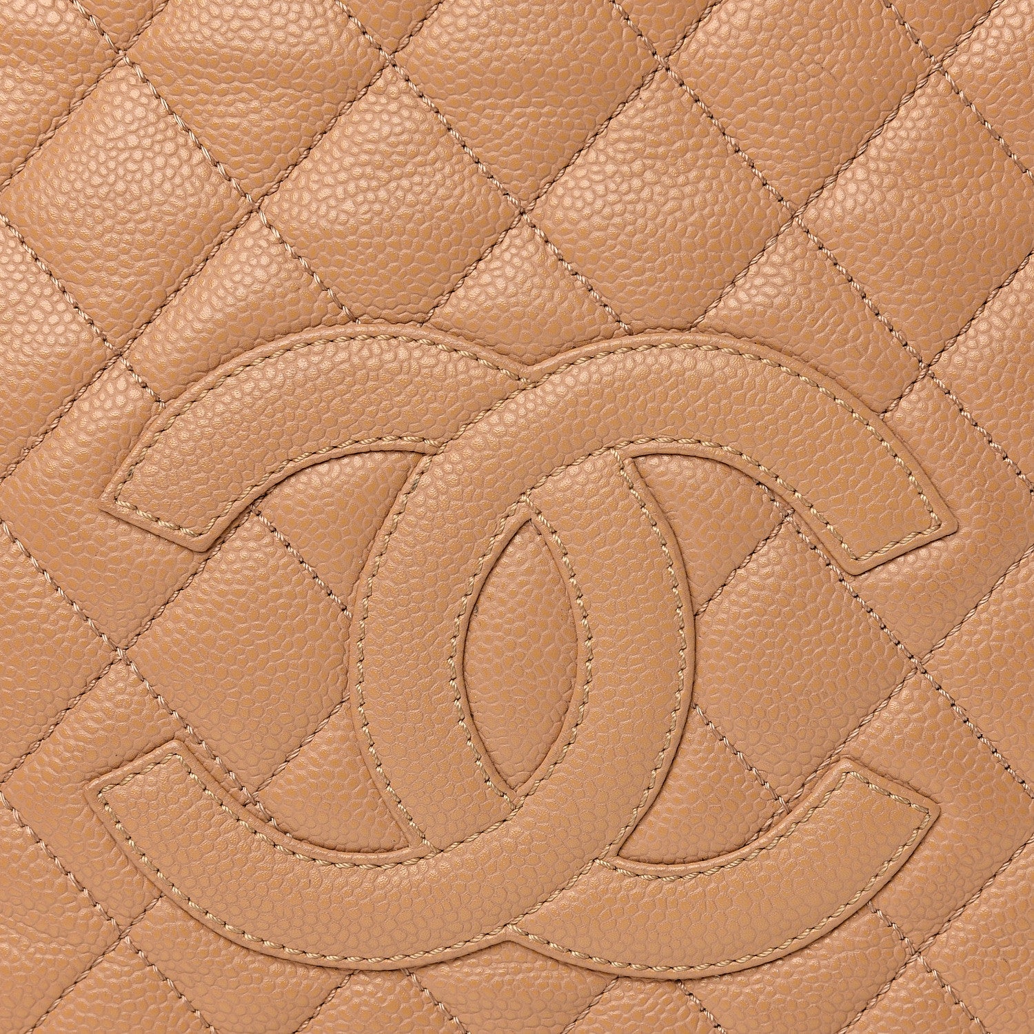 Chanel Caviar Quilted Petit Shopping Tote PST Dark Beige 14 of 17