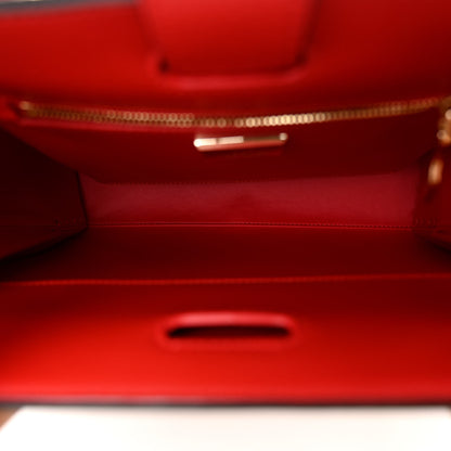 Christian Louboutin Loubi Kraft PVC Patent Calfskin Empire Medium Paloma Kraft Latte 5 of 12