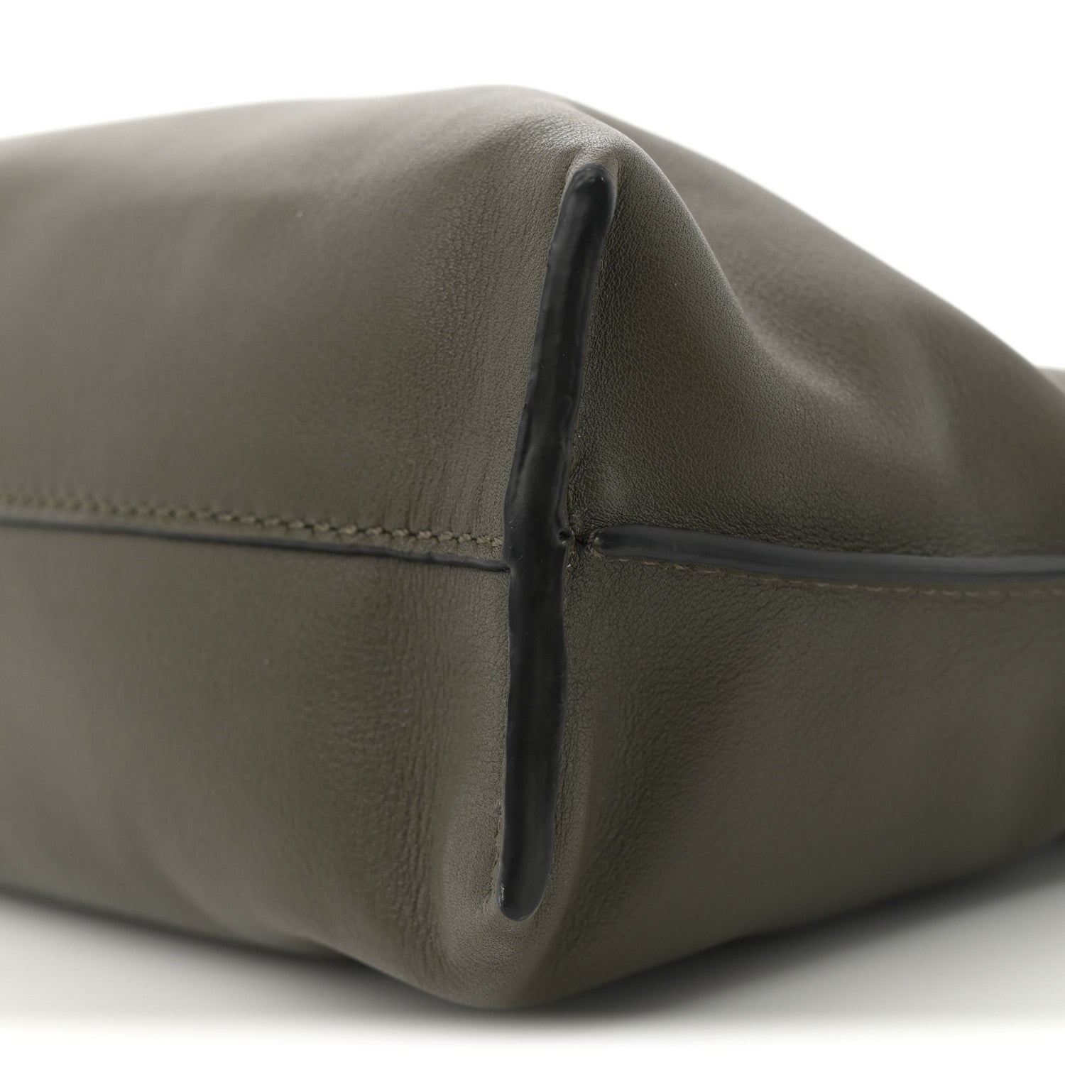 Loewe Calfskin Mini Flamenco Knot Clutch Dark Khaki 9 of 10