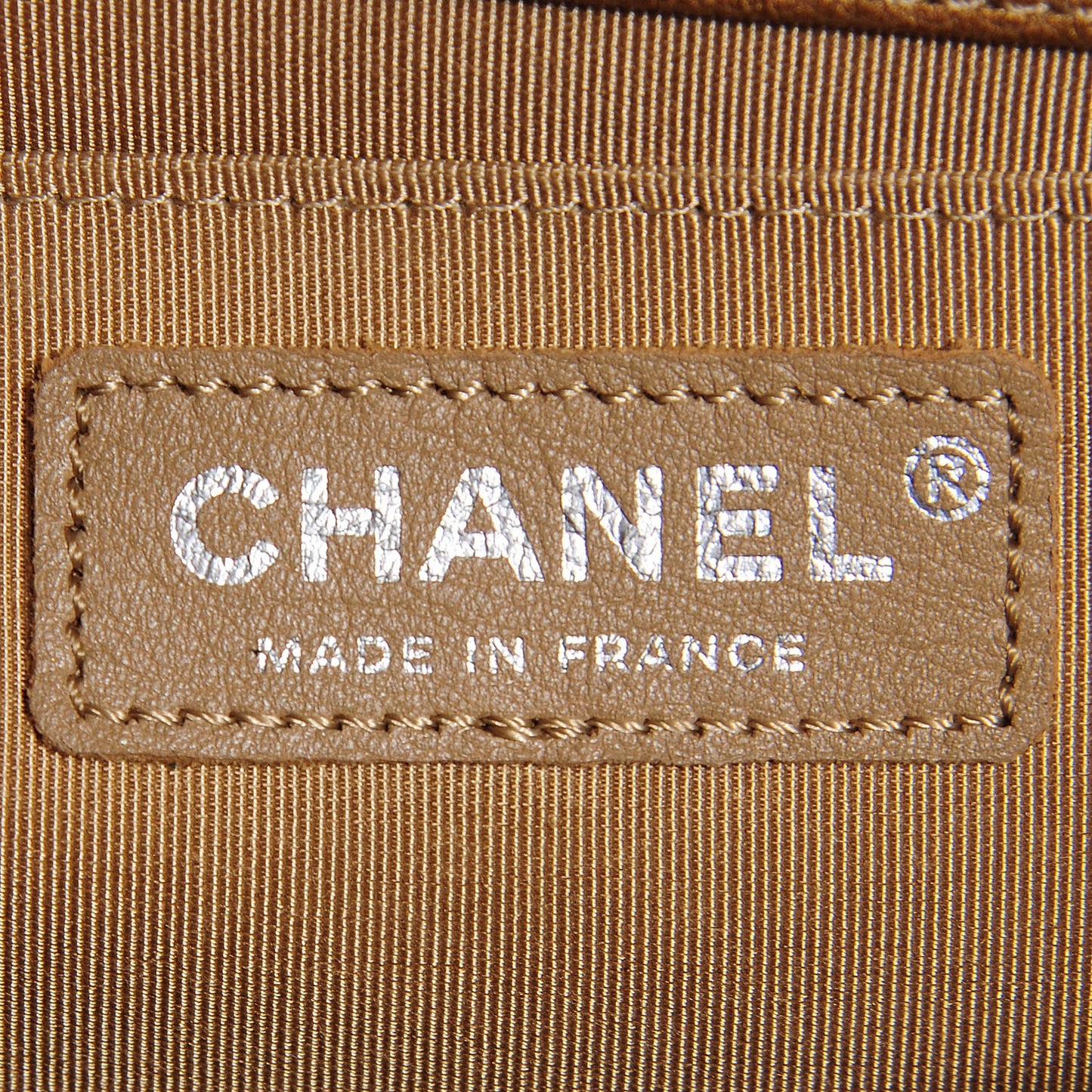 Metallic Calfskin Quilted Medium Boy Flap Dark Gold