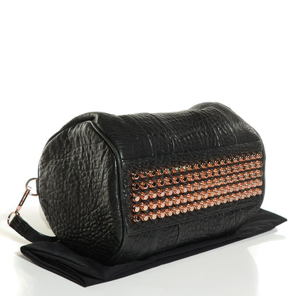 Alexander Wang Pebbled Lambskin Rocco Black Rose Gold Hardware 4 of 6