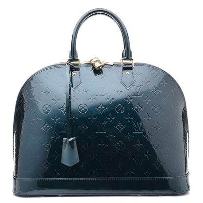 Louis Vuitton Vernis Alma MM Blue Nuit 1 of 7