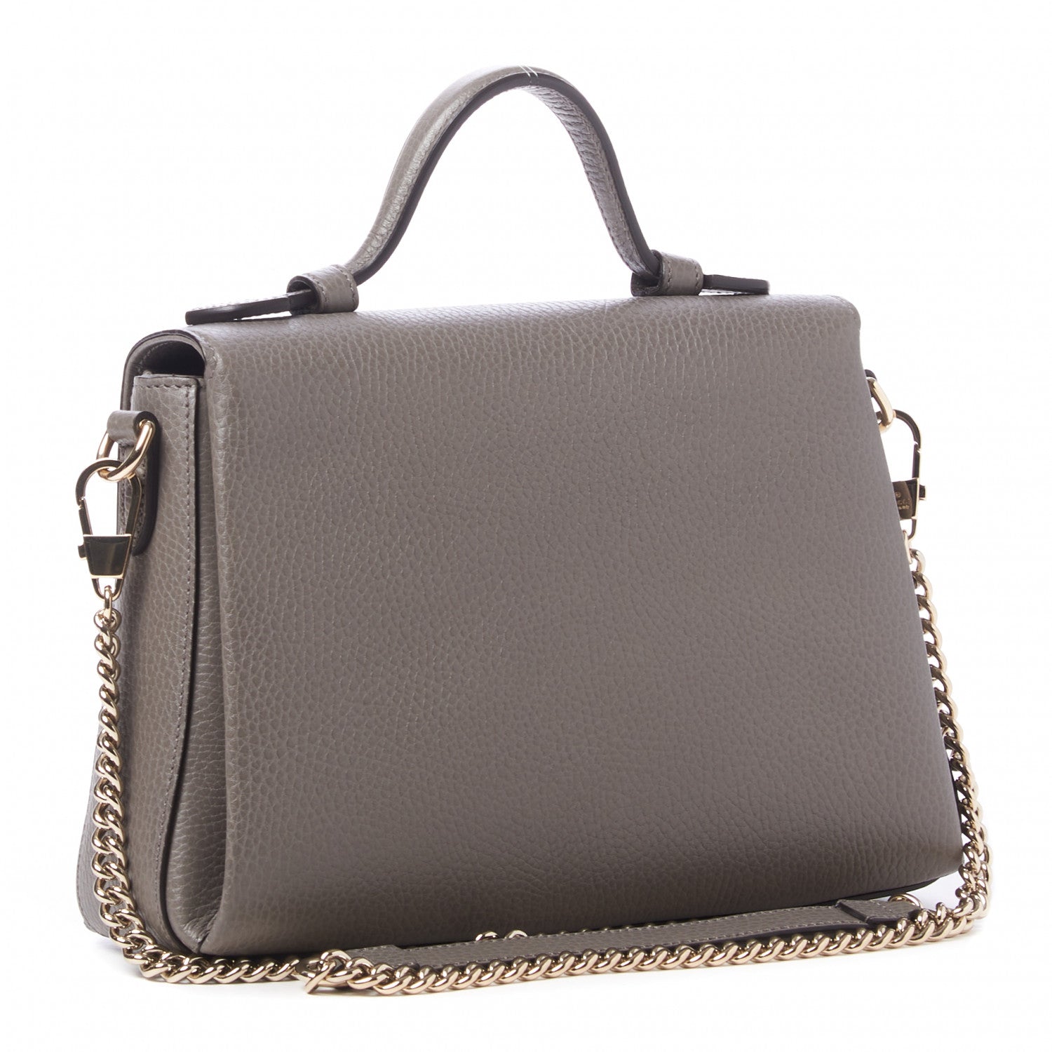 Gucci Dollar Calfskin Interlocking G Top Handle Shoulder Bag Loess 5 of 17