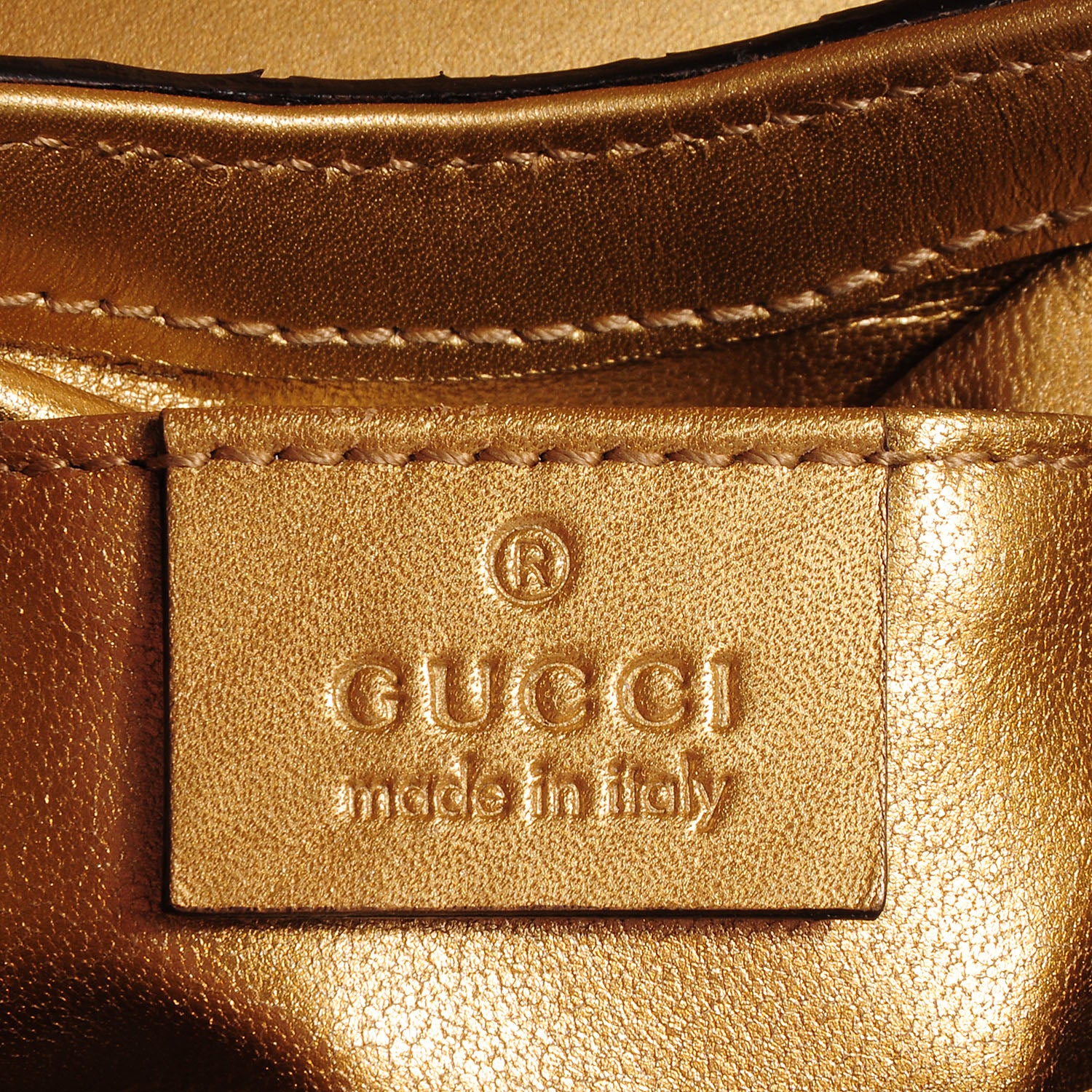 Gucci Anaconda Tigrette Shoulder Bag Gold 8 of 9