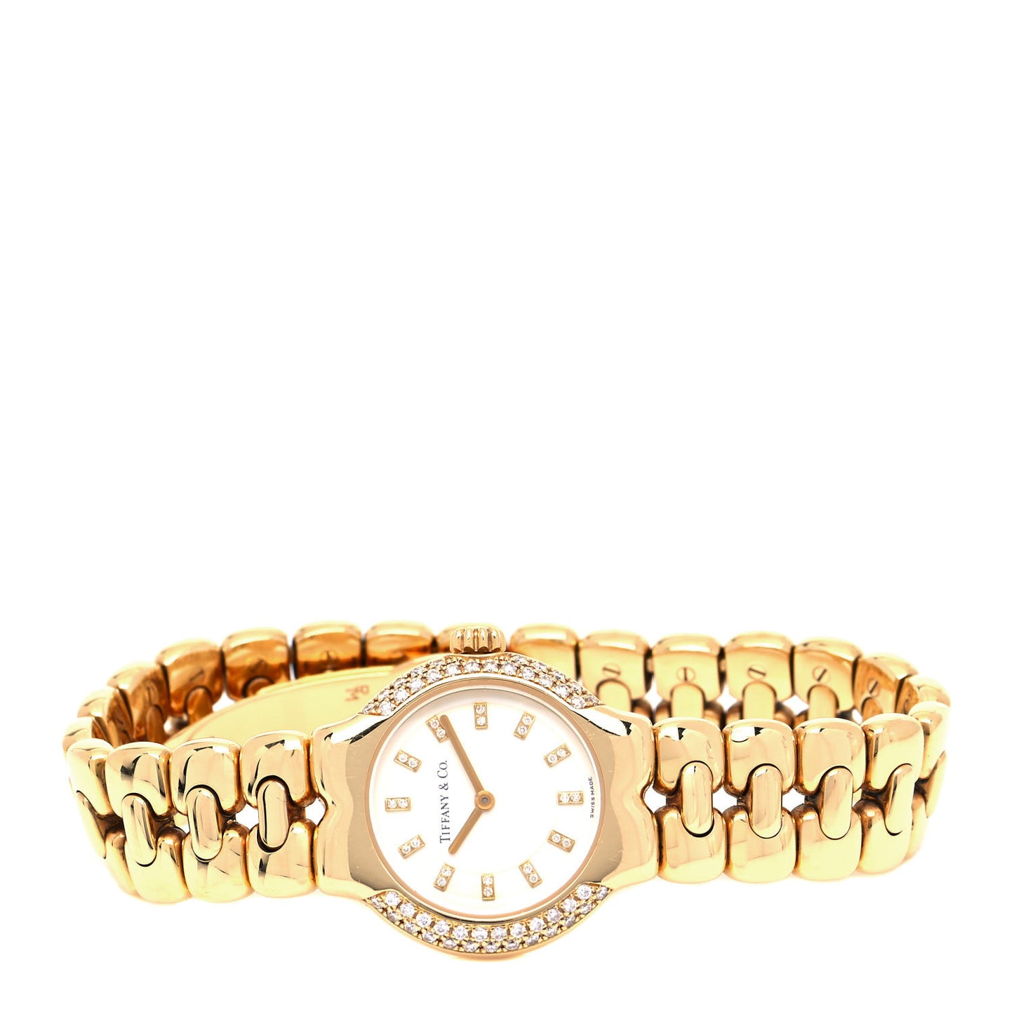 18K Yellow Gold Diamond 24mm Tesoro Quartz Watch