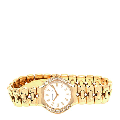 Tiffany 18K Yellow Gold Diamond 24mm Tesoro Quartz Watch 2 of 4