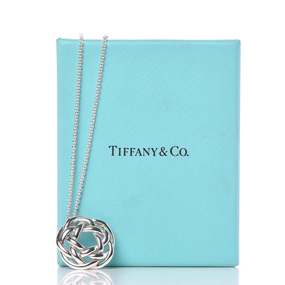 Tiffany Sterling Silver Love Knot Pendant Necklace 7 of 7