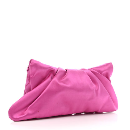 Chanel Satin Quilted Flap Clutch Fuchsia 3 of 10