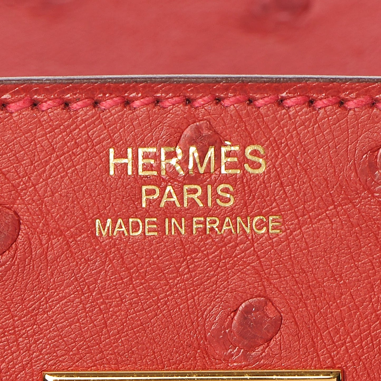 Ostrich Birkin 30 Rouge Vif