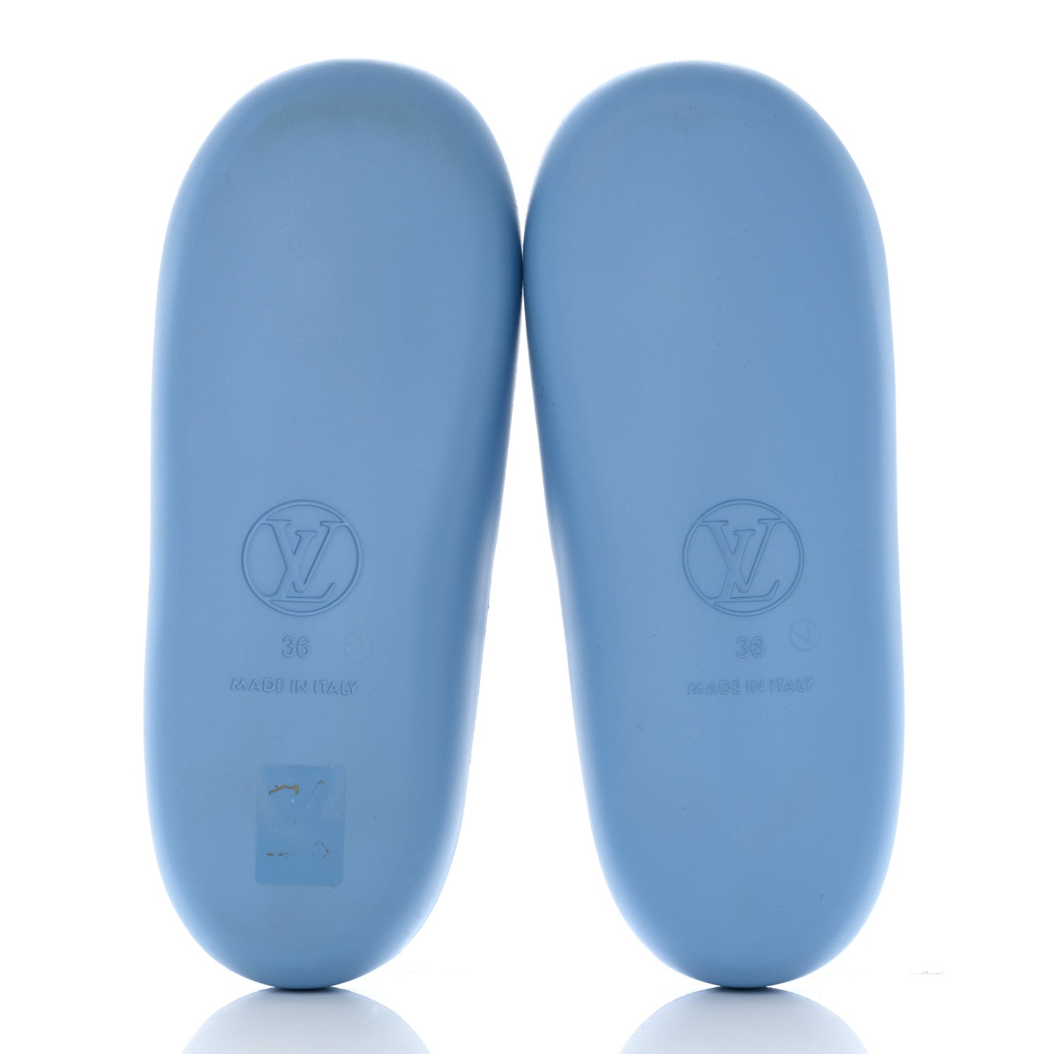 Louis Vuitton Rubber Monogram Embossed Sunbath Flat Mule 36 Blue 5 of 8