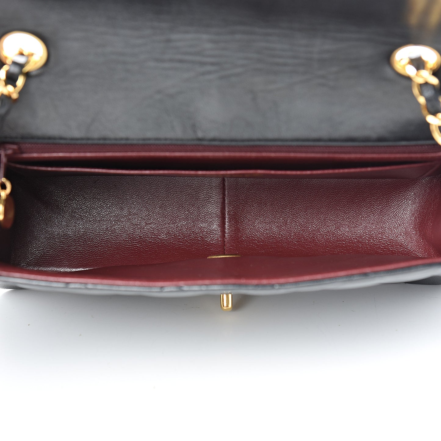 Lambskin Quilted Medium Single Flap Black