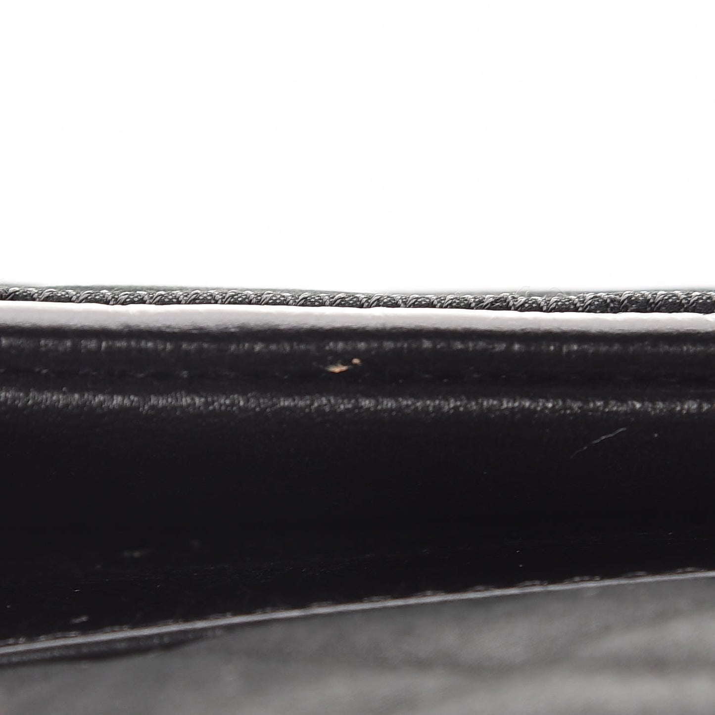 Iridescent Calfskin Flap Black