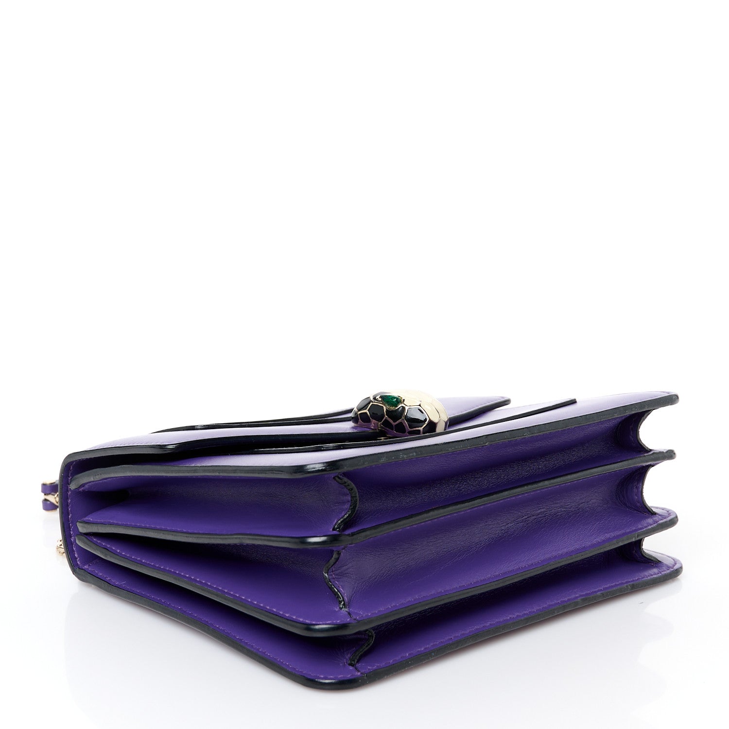 Bulgari Calfskin Serpenti Forever Top Handle Purple 5 of 10