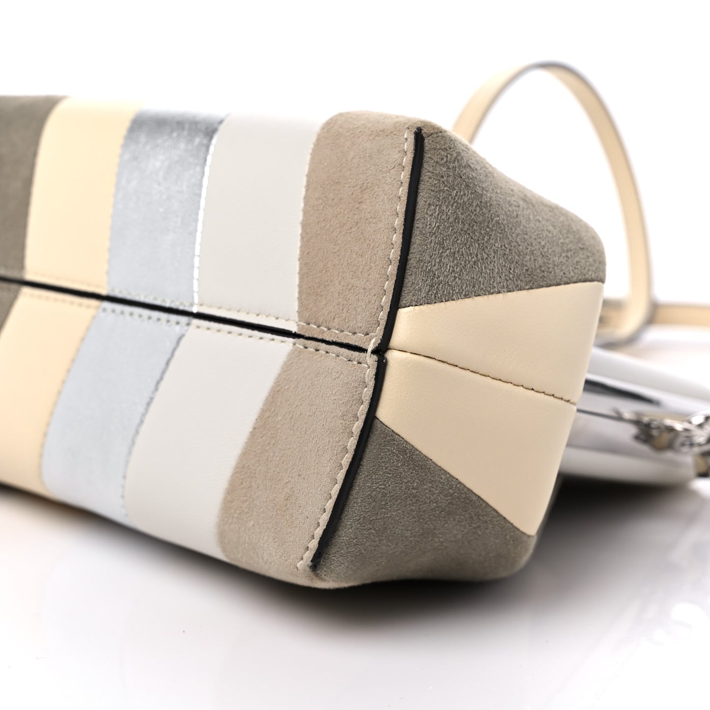 Nappa Suede Striped Inlay Small Fendi First Multicolor