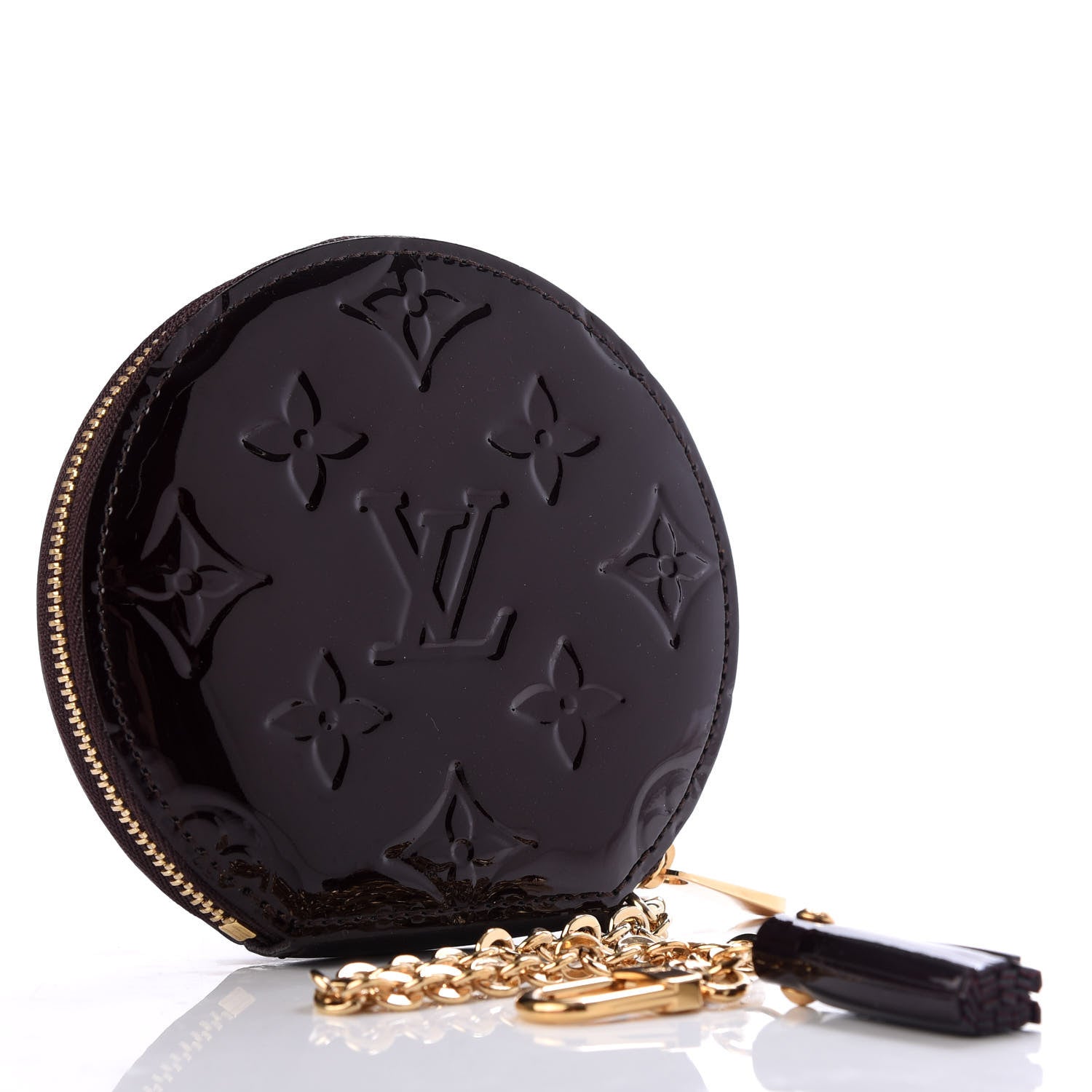 Louis Vuitton Vernis Animania Ecureuil Squirrel Round Coin Purse Amarante 3 of 6