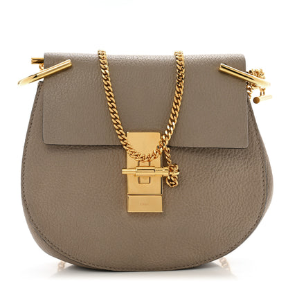 Chloe Grained Lambskin Mini Drew Shoulder Bag Motty Grey 1 of 13