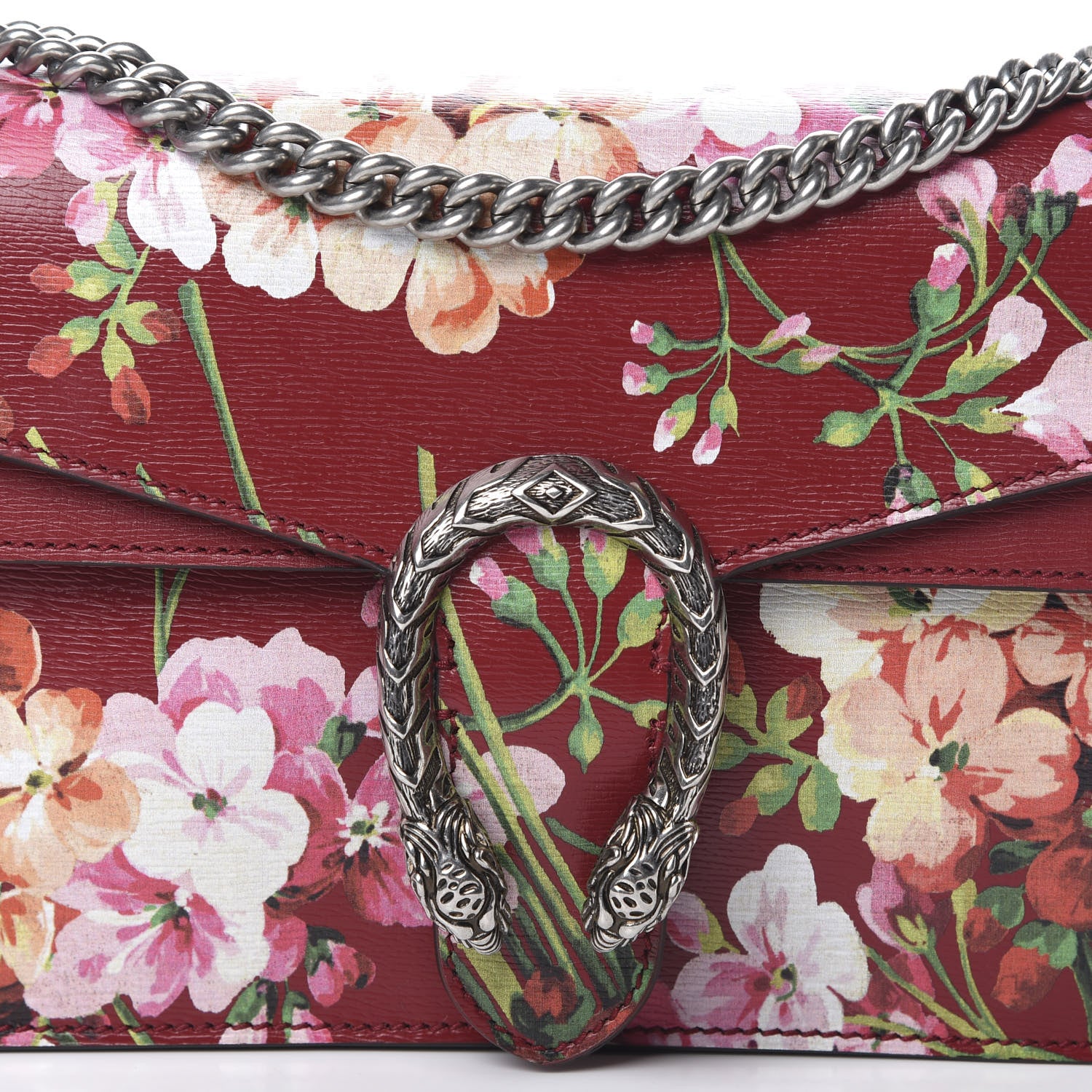 Gucci Calfskin Blooms Print Small Dionysus Shoulder Bag Romantic Cherry Multicolor 8 of 10