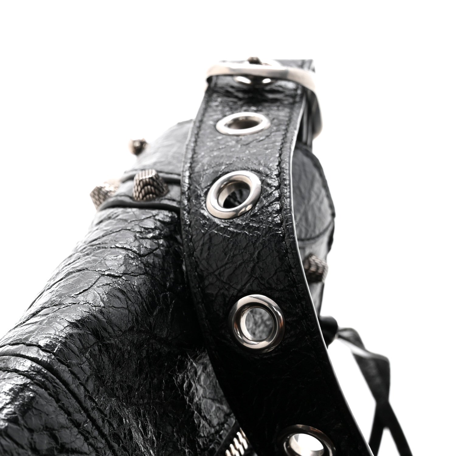 Balenciaga Agneau Arena XS Piercing Le Cagole Flap Bag Black 7 of 11