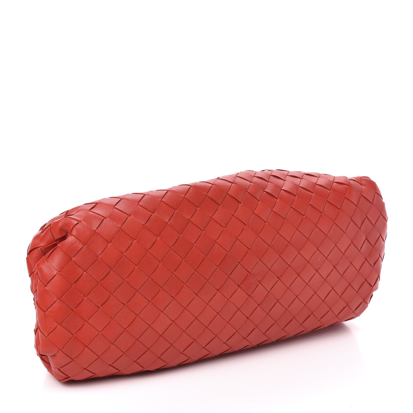 Nappa Maxi Intrecciato The Pouch Oversized Clutch Bright Red