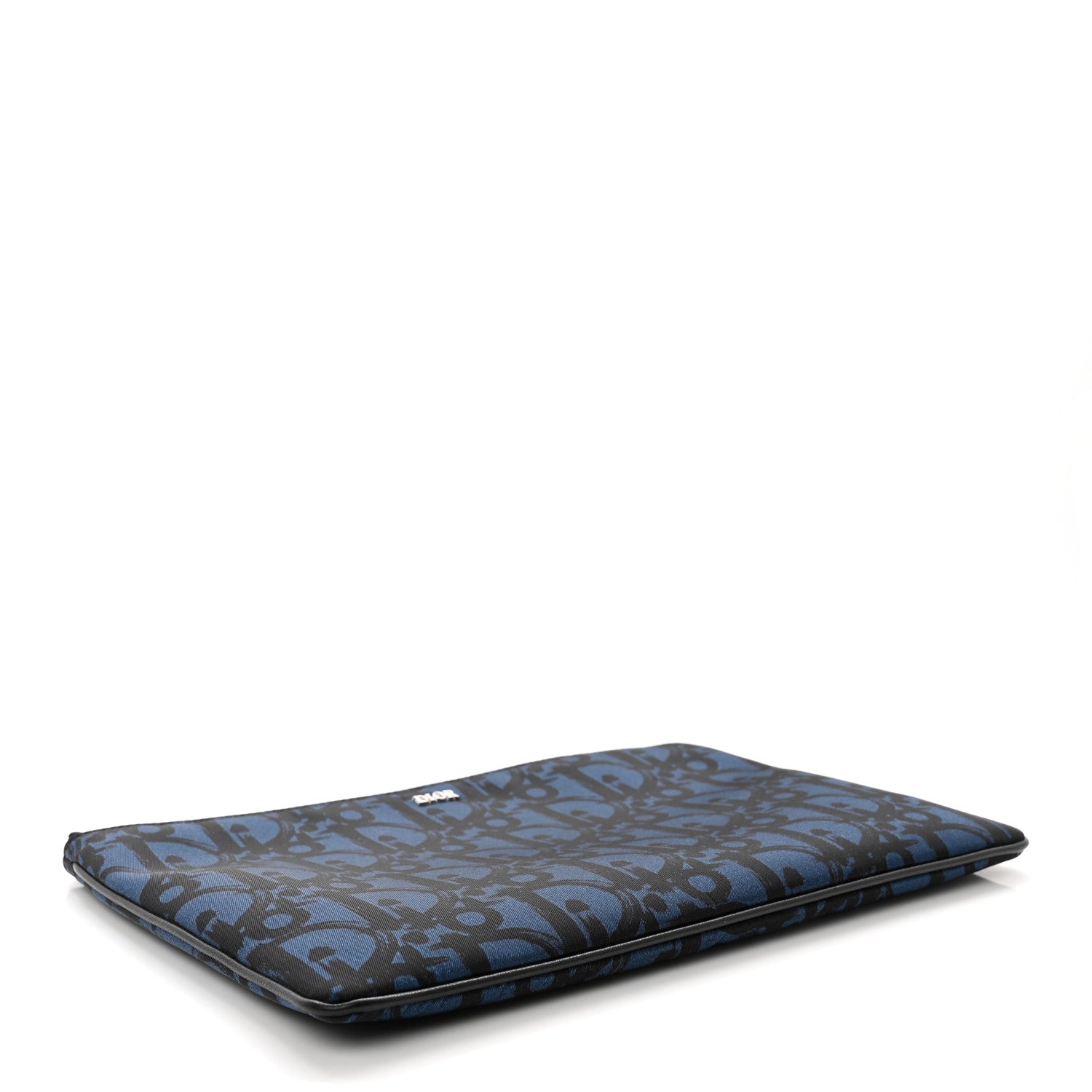 Christian Dior Nylon Printed Cosmetic Pouch Blue 4 of 7