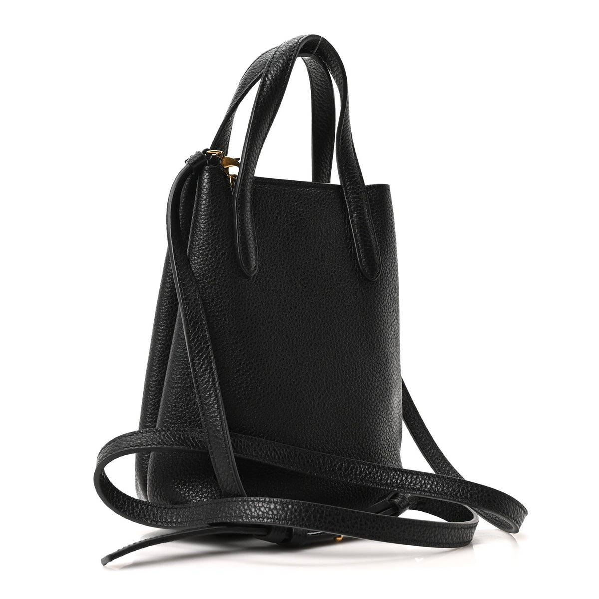 Salvatore Ferragamo Tumbled Calfskin Gancini Mini Bag Black 3 of 9
