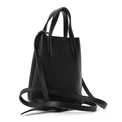 Salvatore Ferragamo Tumbled Calfskin Gancini Mini Bag Black 3 of 9