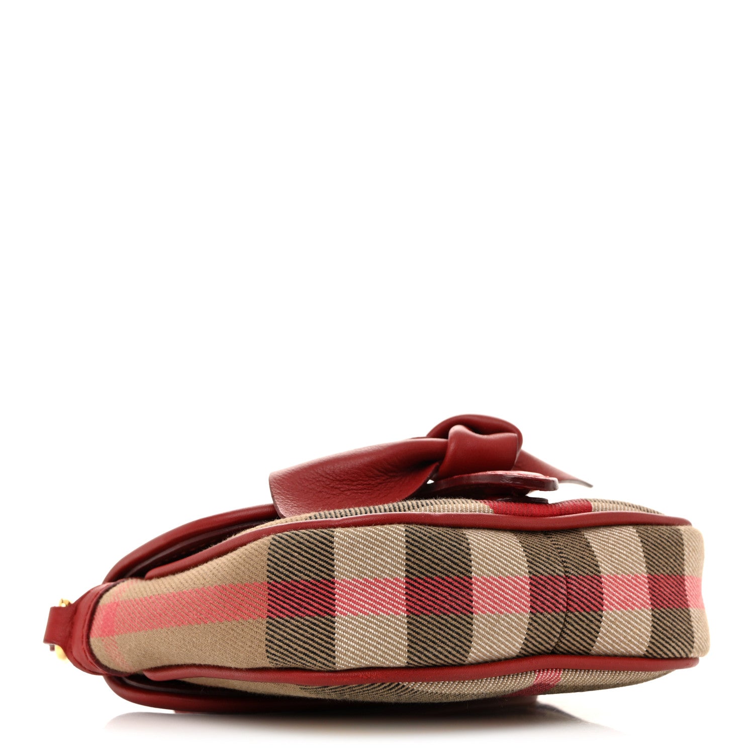 Burberry Calfskin Heart Print House Check Crossbody Beige 4 of 14