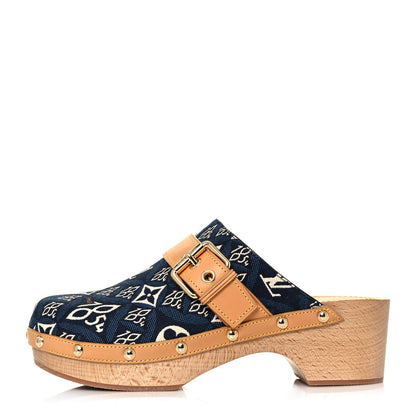 Louis Vuitton Jacquard Since 1854 Cottage Clog Mules 37 Blue 1 of 7