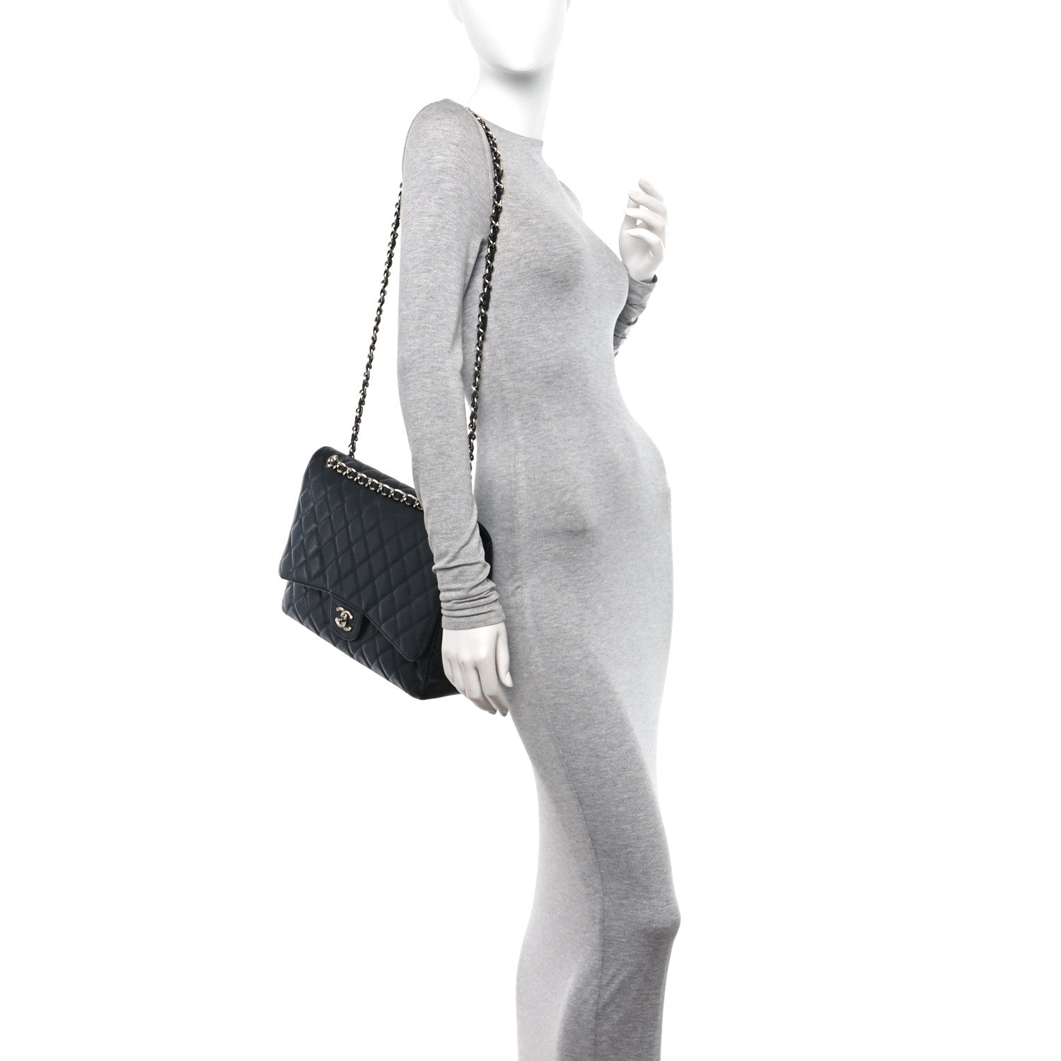 Chanel Caviar Quilted Maxi Single Flap Black 2 of 11