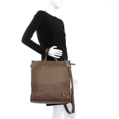 Fendi Calfskin Romano Selleria Shopping Media Tote Moss 2 of 11