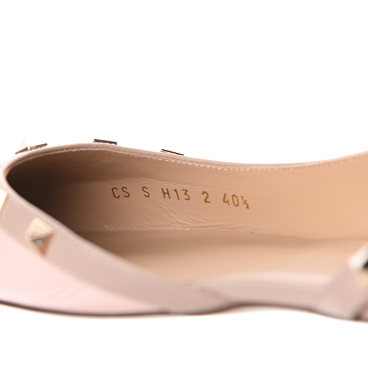 Valentino Garavani Patent Rockstud Slingback Flats 40.5 Water Rose Poudre 8 of 9