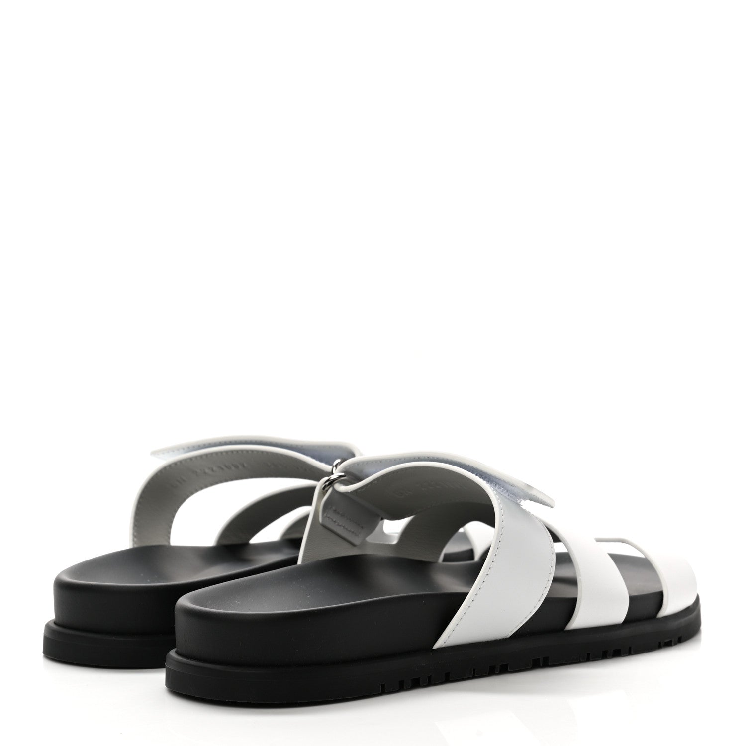 Hermes Calfskin Womens Chypre Sandals 38.5 White 4 of 9