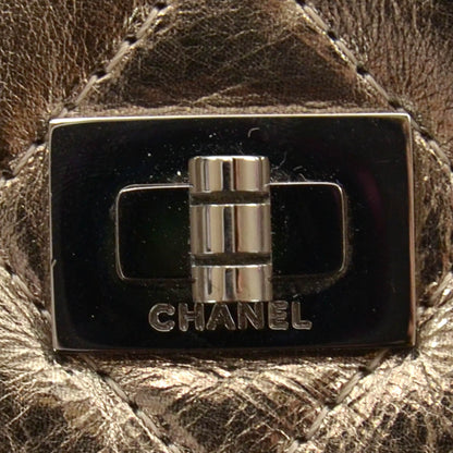 Chanel Calfskin Reissue Wallet On Chain WOC Dark Silver 5 of 10