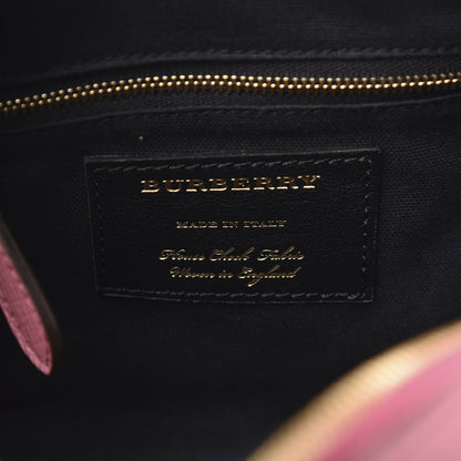 Burberry House Check Derby Calfskin Small Alchester Bowling Bag Mauve Pink 5 of 9