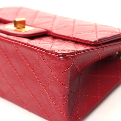 Chanel Aged Calfskin Quilted 2.55 Reissue Mini Flap Red 10 of 13