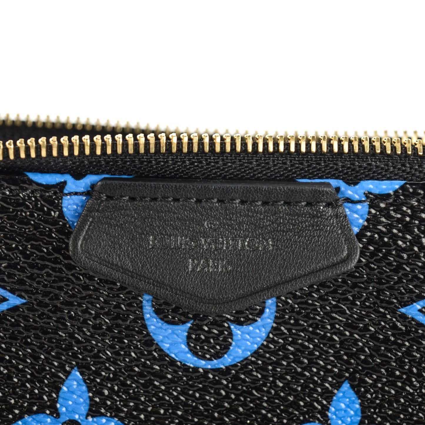 Colored Monogram Mini Pochette Accessories Blue Black