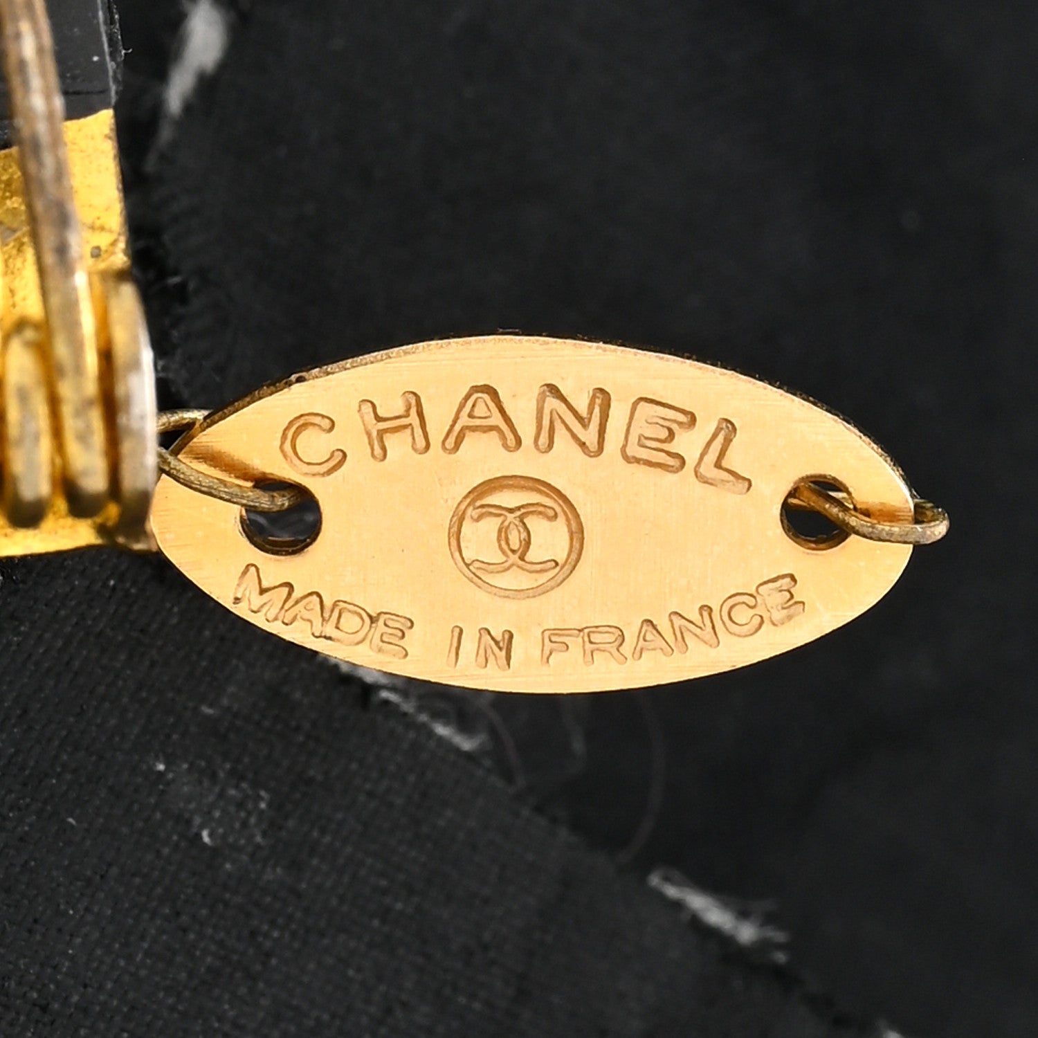 Chanel Tweed Camellia Pin Brooch Black 4 of 5