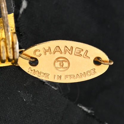 Chanel Tweed Camellia Pin Brooch Black 4 of 5