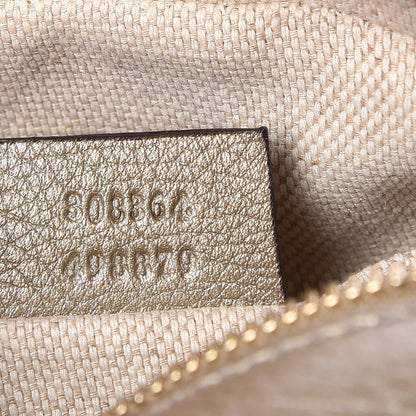 Gucci Metallic Pebbled Calfskin Small Soho Disco Bag Golden Beige 7 of 7