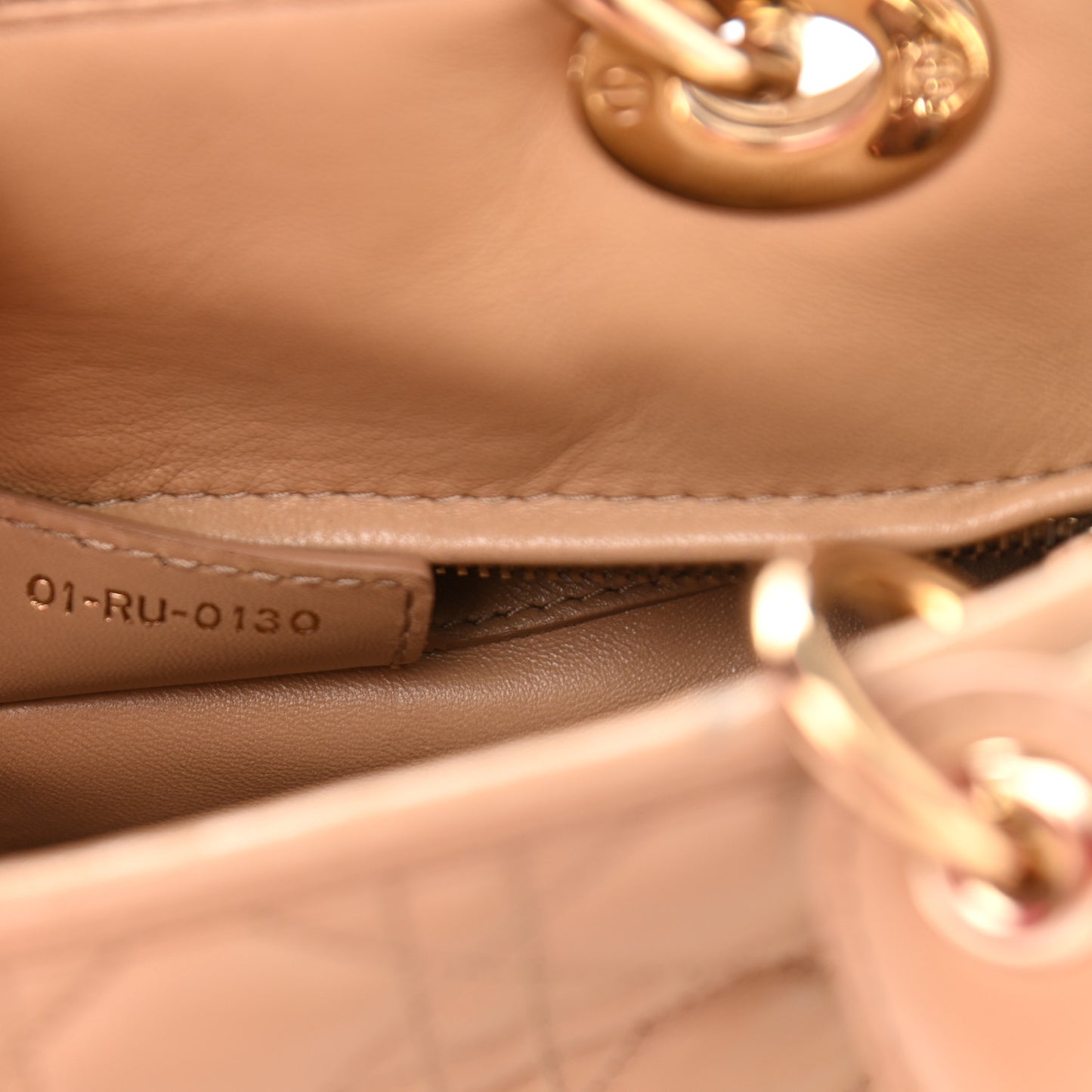 Lambskin Cannage Dior Tote Beige