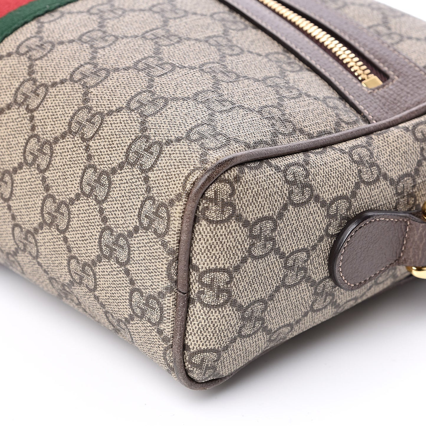GG Supreme Monogram Web Small Ophidia Shoulder Bag Brown