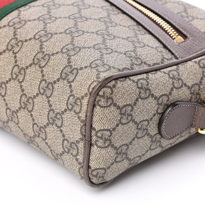 Gucci GG Supreme Monogram Web Small Ophidia Shoulder Bag Brown 10 of 11