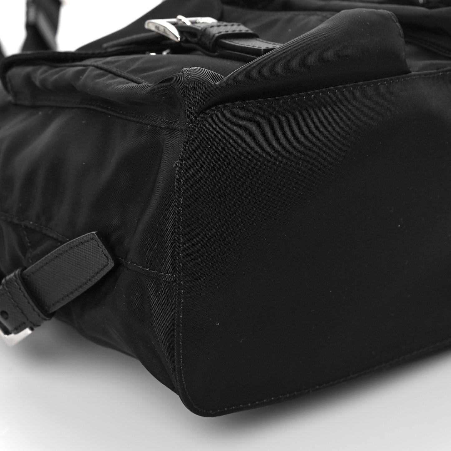 Tessuto Nylon Saffiano Small Backpack Black