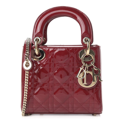 Christian Dior Patent Cannage Mini Lady Dior Red 1 of 10