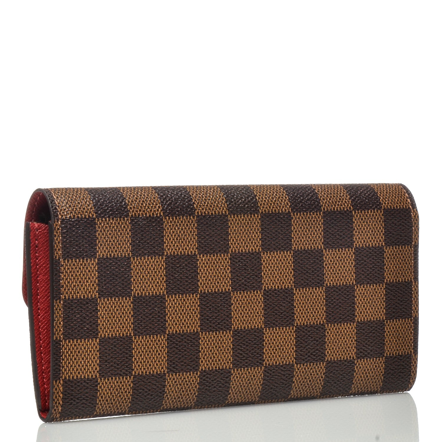Louis Vuitton Damier Ebene Emilie Wallet Red 3 of 7