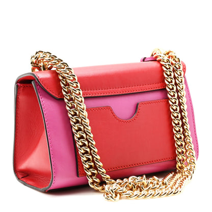 Gucci Calfskin Small Padlock Shoulder Bag New Rosette Hibiscus Red 3 of 11