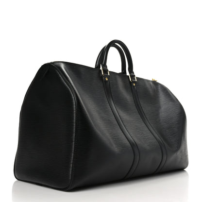 Louis Vuitton Epi Keepall 50 Black 3 of 12
