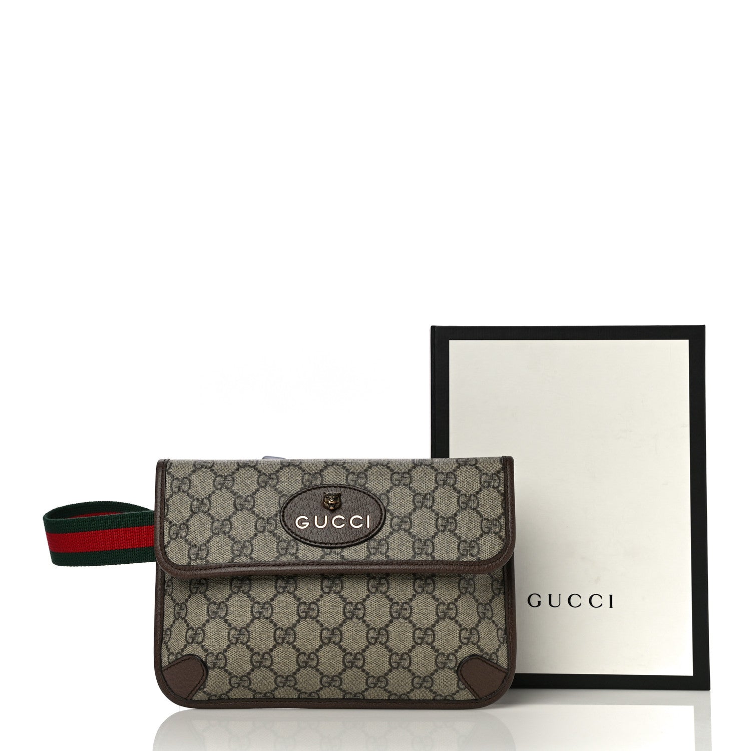 Gucci GG Supreme Monogram Neo Vintage Web Belt Bag Brown 11 of 11