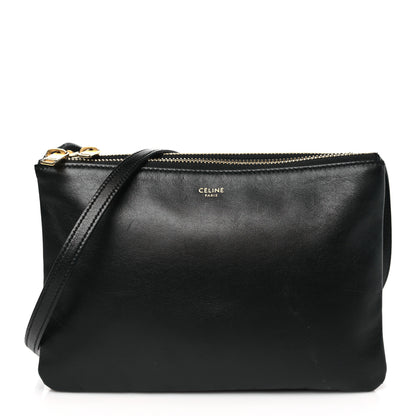 Celine Lambskin Small Trio Crossbody Bag Black 1 of 14